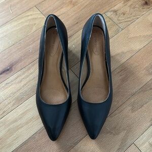 Corso Como | black leather block heels | size 7.5